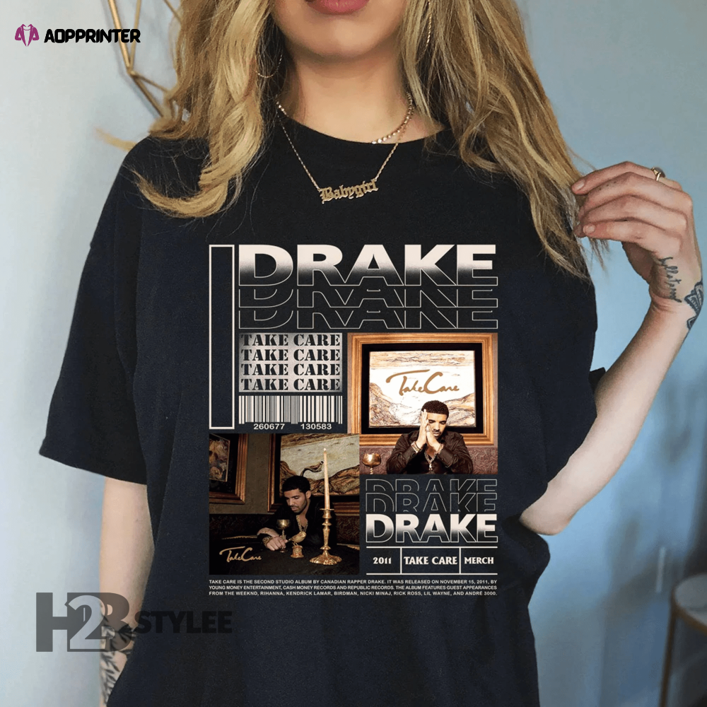 Drake Take Care Vintage Drake 21 Savage It’s All A Blur Tour 2023 Drake Music Tour 2023 Graphic Unisex T Shirt, Sweatshirt, Hoodie Size S – 5XL