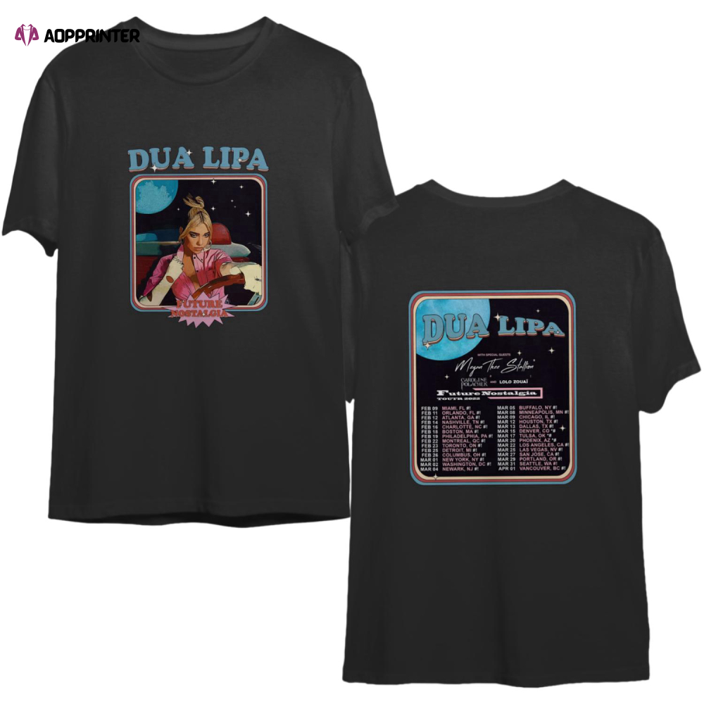 Dua Lipa Future Nostalgia Tour 2022 Shirt, Dua Lipa Vintage Shirt, Future Nostalgia Tour Shirt