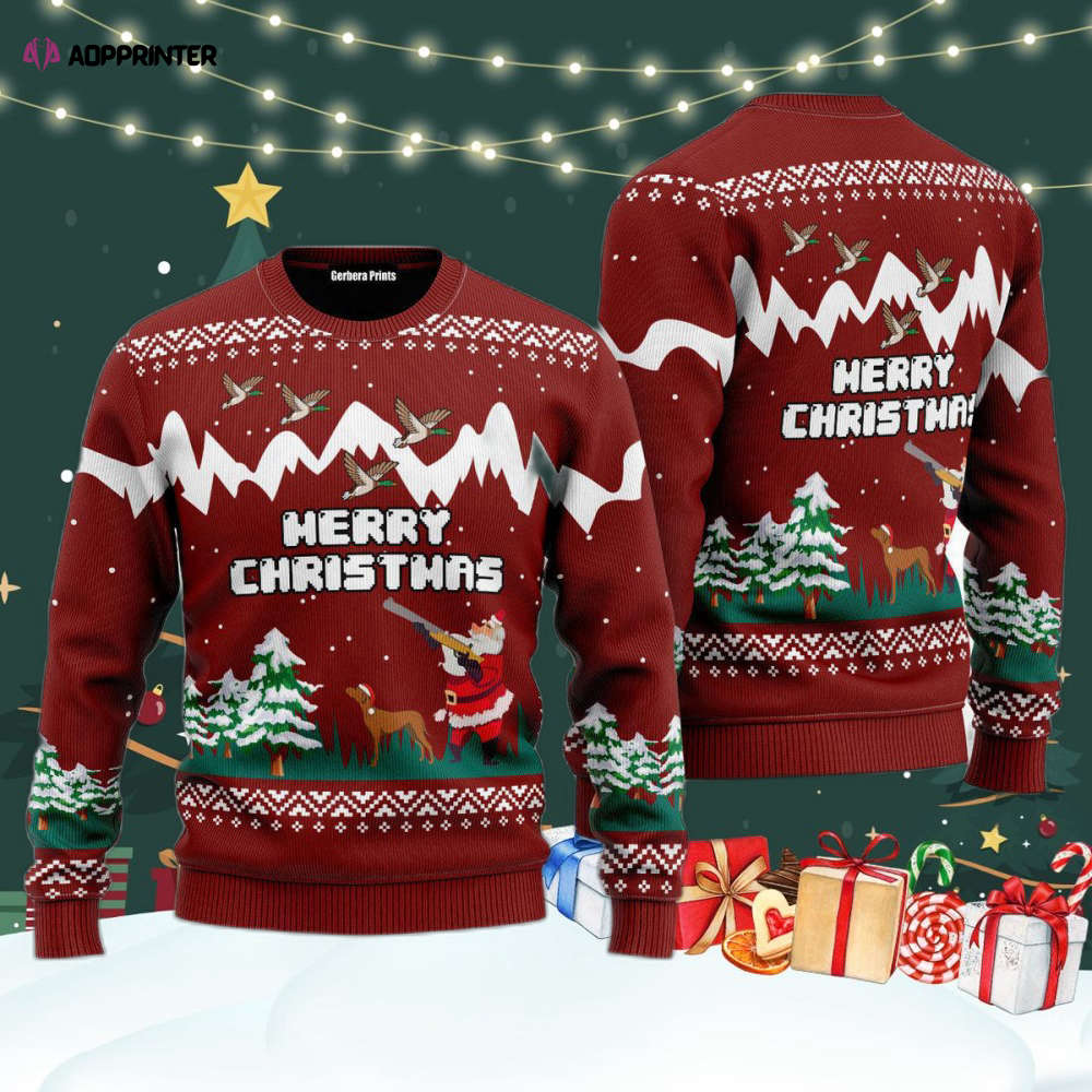 Duck Hunting Christmas Ugly Christmas Sweater For Men & Women UH1044