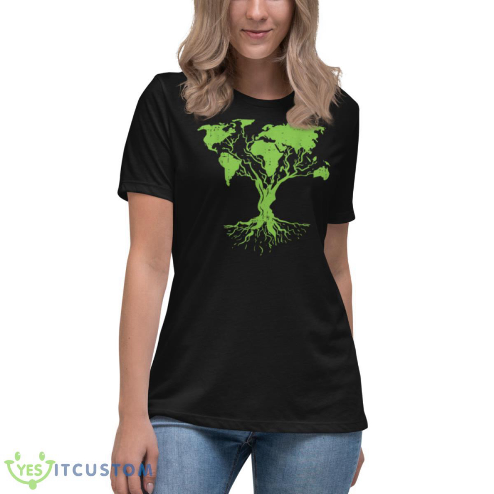 Earth Day 2022 Cute World Map Tree Pro Environment Plant Shirt