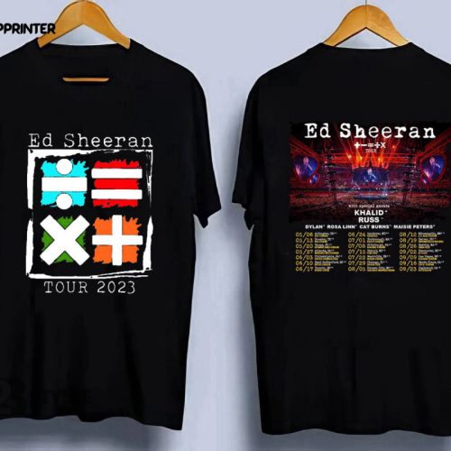 Ed Sheeran The Mathematics 2023 Tour Ed Sheeran Music Tour 2023 Two Sided Graphic Unisex T Shirt, Sweatshirt, Hoodie Size S – 5XL