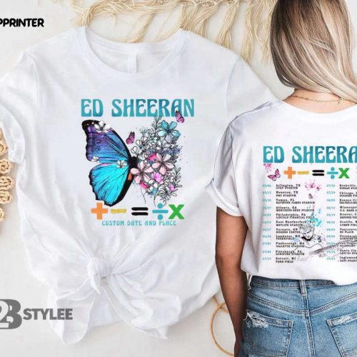Ed Sheeran The Mathematics World Tour 2023 Ed Sheeran Music Tour 2023 Two Sided Unisex T Shirt, Sweatshirt, Hoodie
