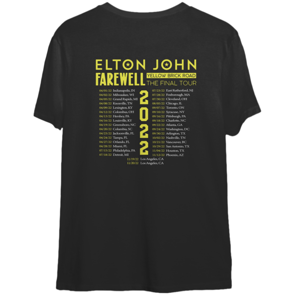 Elton John Farewell Final Tour 2022 Shirt