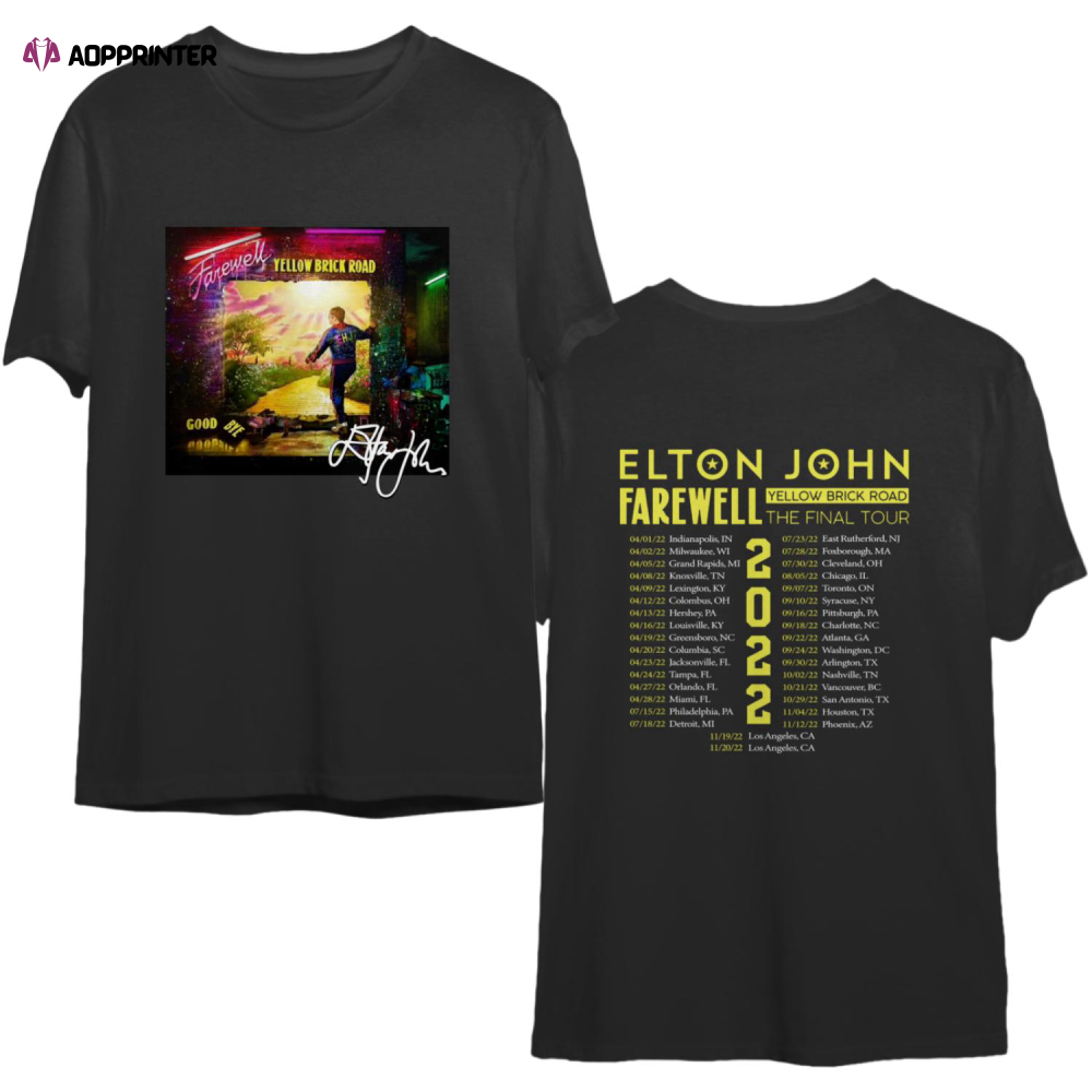 Elton John Farewell Final Tour 2022 Shirt