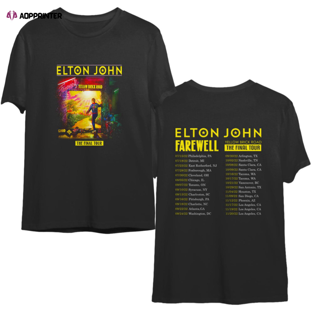 Elton John Farewell Tour 2022 Shirt, Elton John Shirt, Elton John Tour 2022, Elton John Tour Shirt