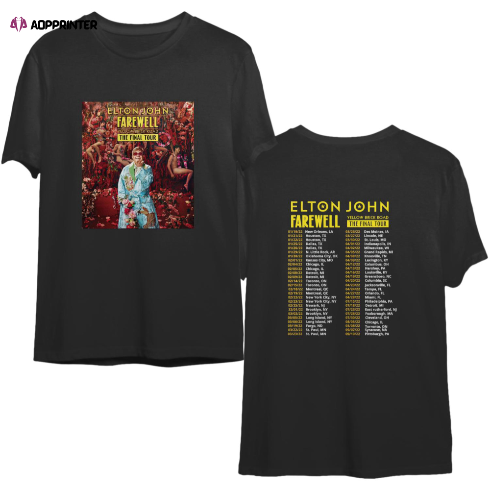Elton John Farewell Yellow Brick Road The Final Tour 2022 T-Shirt