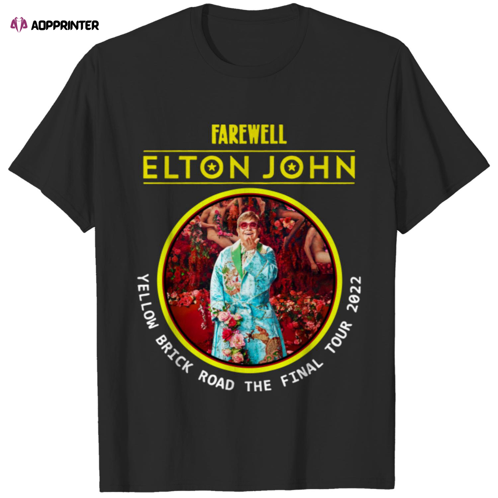 Elton John Farewell Yellow Brick Road The Final Tour 2022 T-Shirt, Elton John Farewell Tour Shirt