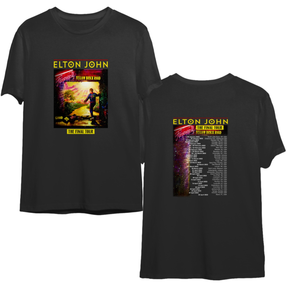 Elton John Farewell Yellow Brick Road The Final Tour 2022 T-Shirt