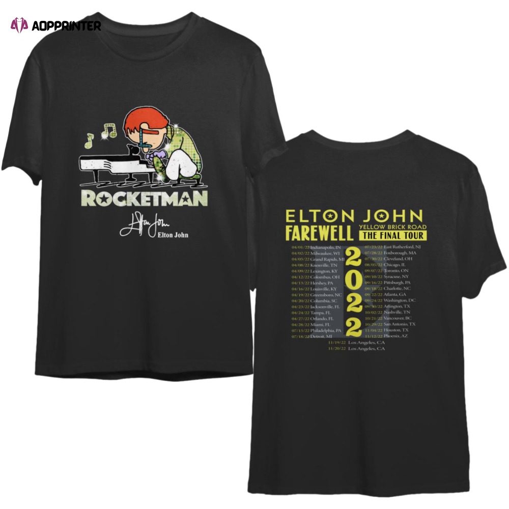 Elton John Yellow Brick Road 2022 Tour Unisex T-Shirt