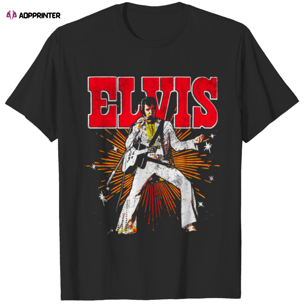 Elvis Presley Retro Rock Music Unisex Gift T-Shirt