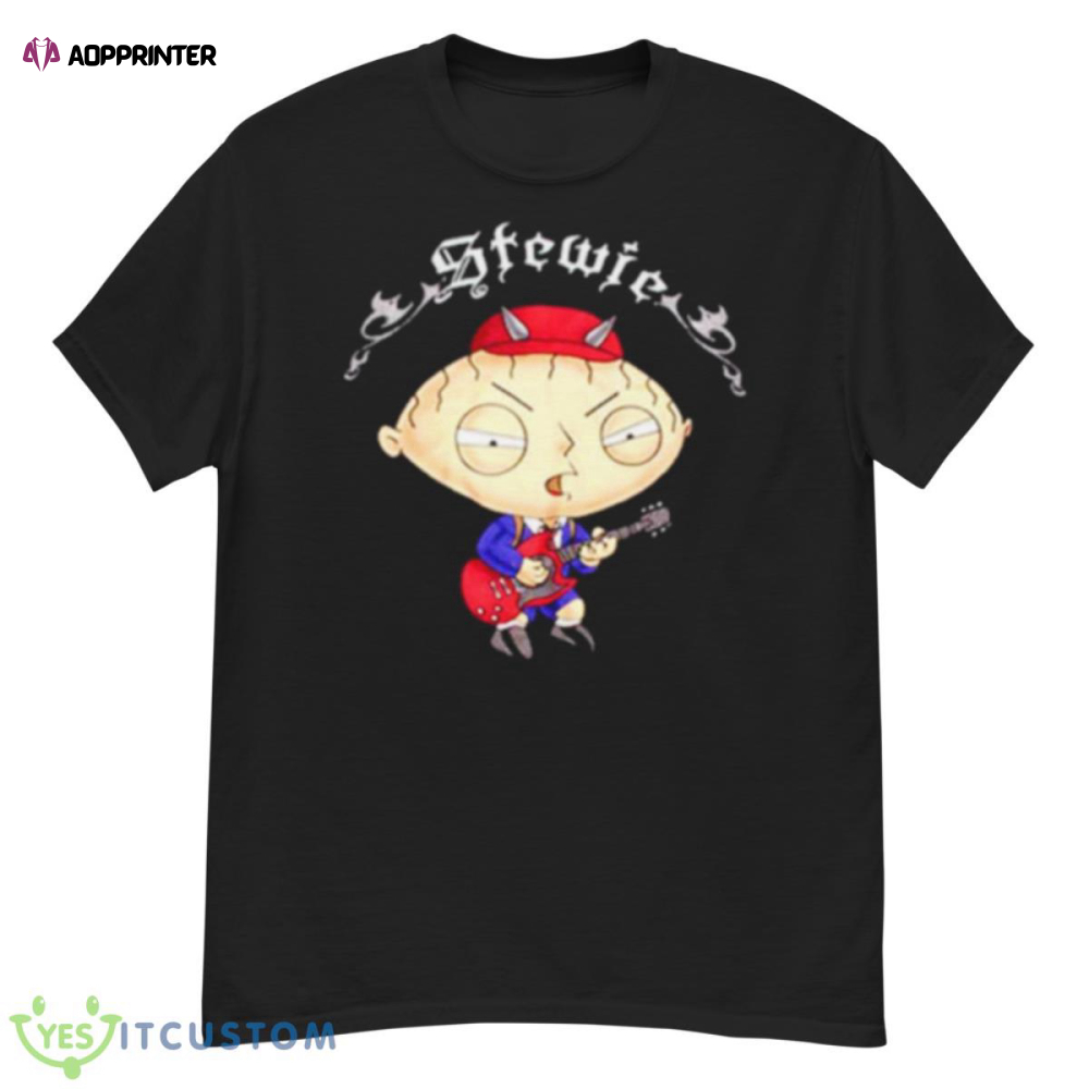 Family Guy Stewie As Angus Young AC DC Shirt