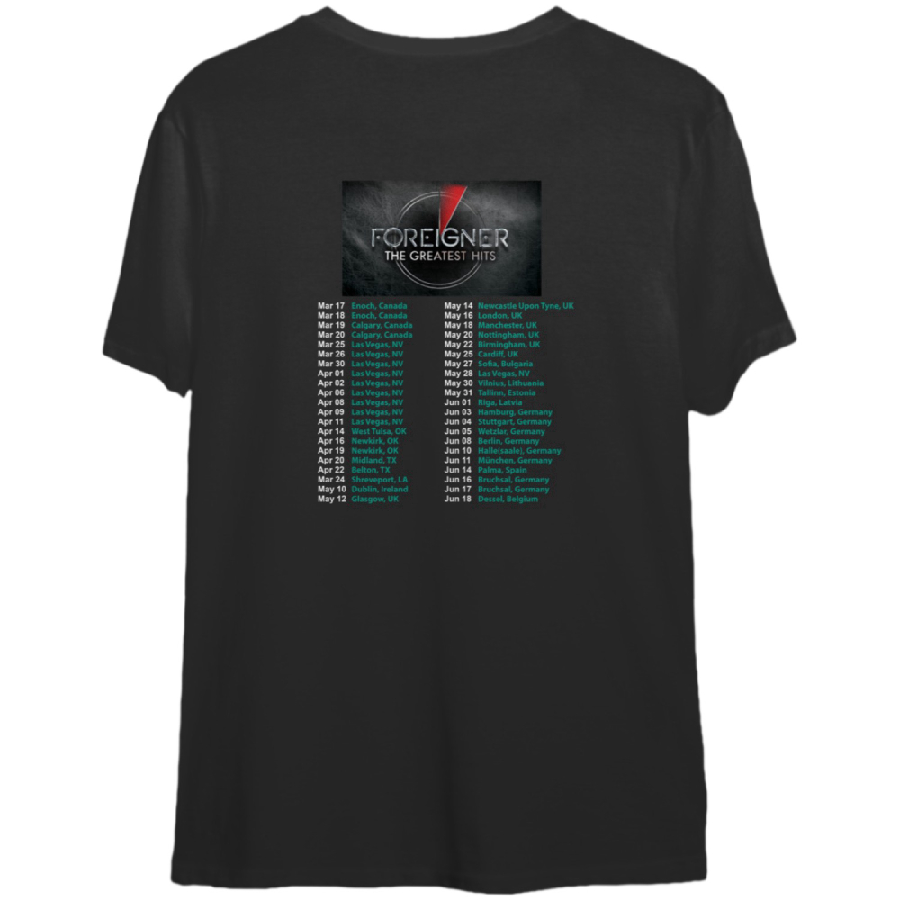 Foreigner The Greatest Hits Tour 2022 Unisex T-shirt