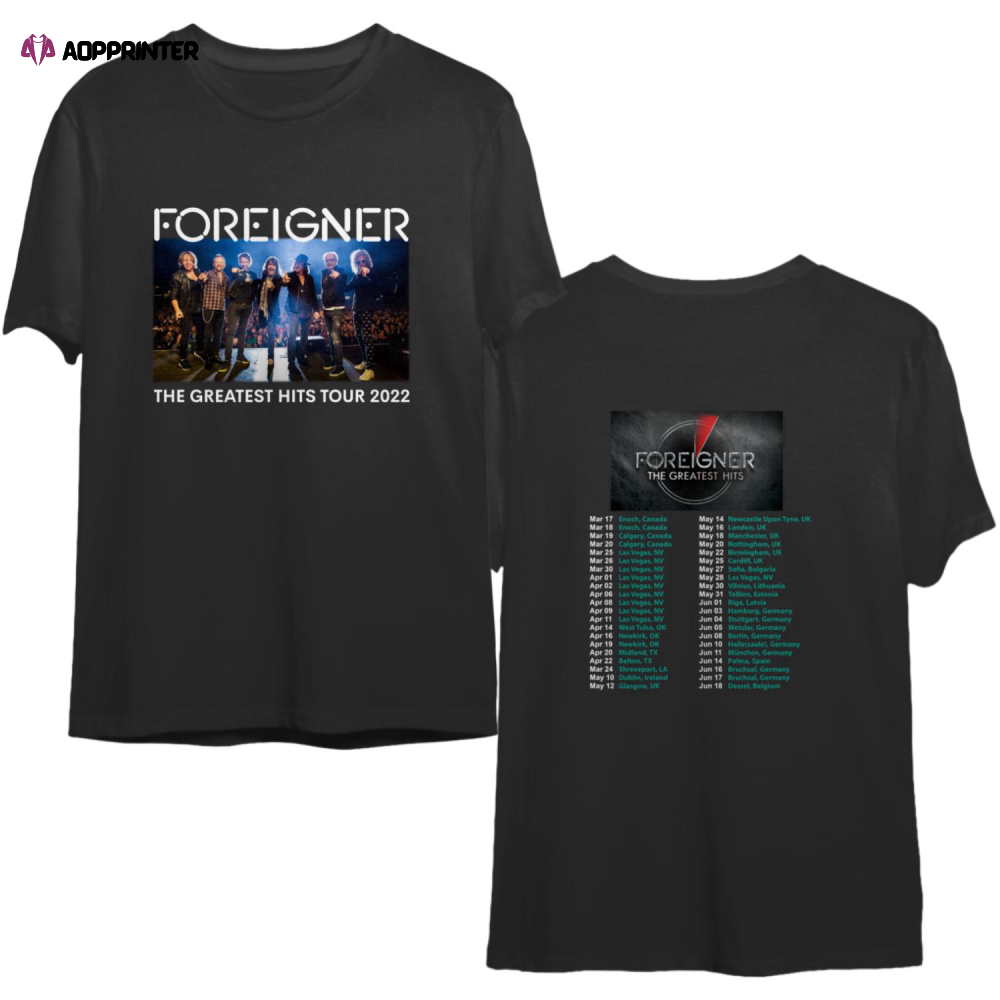 Foreigner The Greatest Hits Tour 2022 Unisex T-shirt