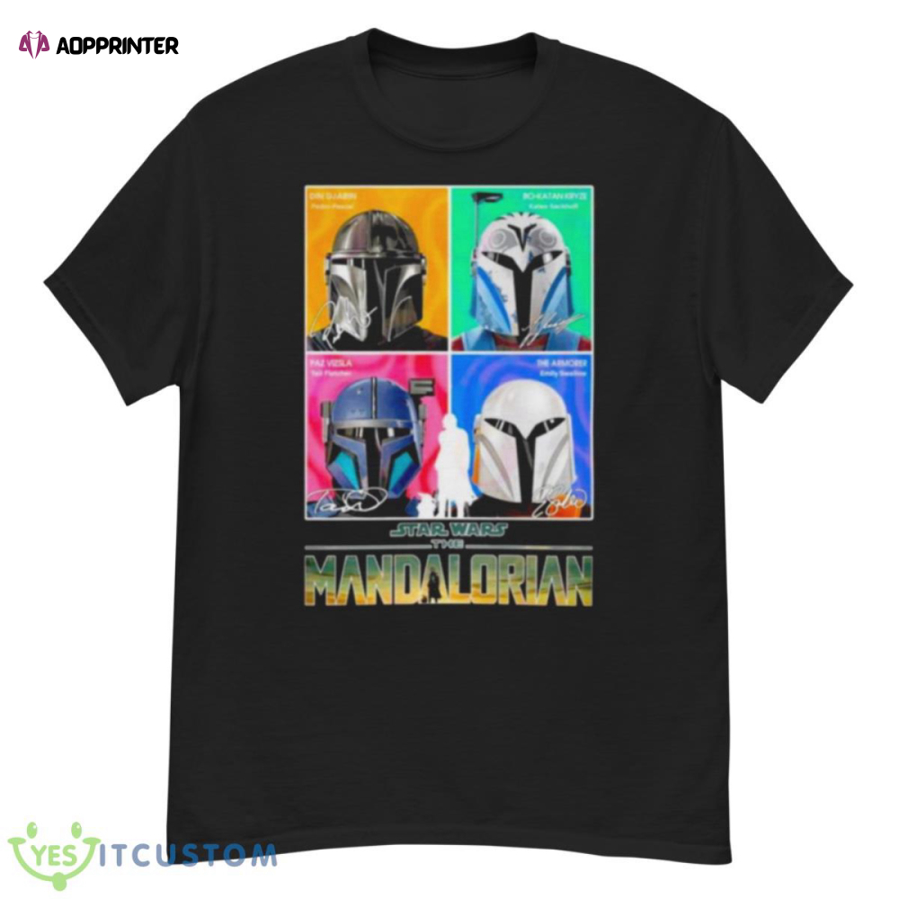 Four Members Star Wars The Mandalorian Signatures Shirt