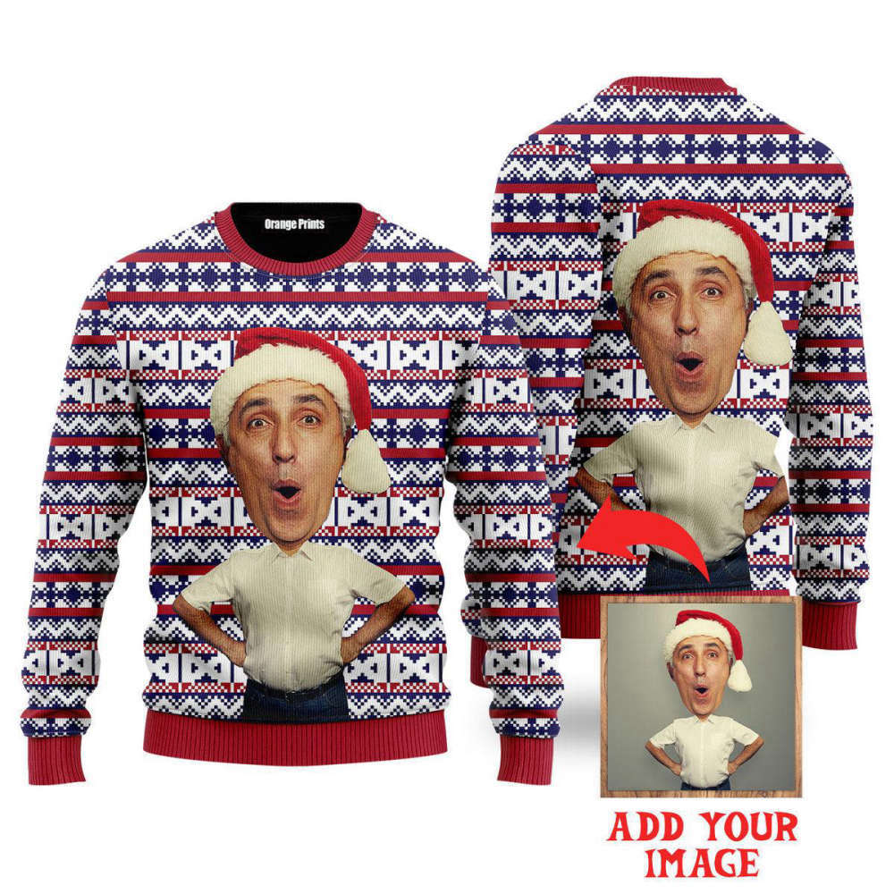 Funny Custom Face On Vintage Custom Christmas Sweaters For Men & Women UP1002