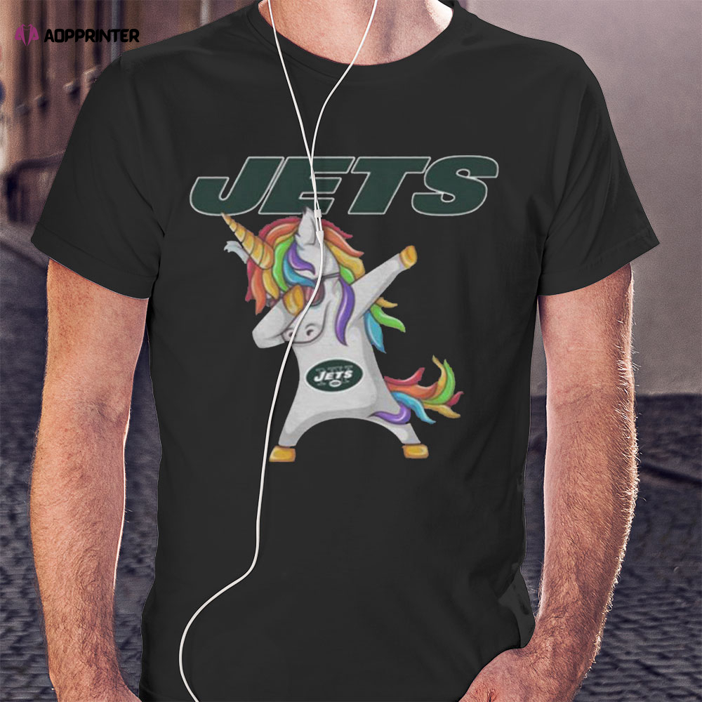 Funny Unicorn Dabbing New York Jets Nfl Football Shirt