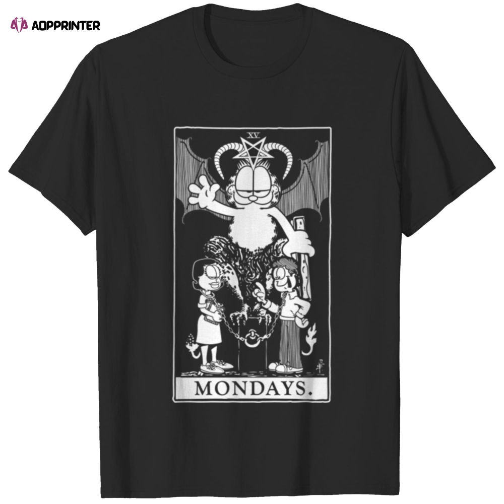 Garfield Tarot: Mondays (Printed White) – Garfield – T-Shirt