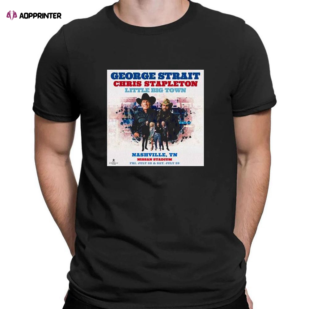 George Strait Tour 2023 Little Big Town 2023 Stadium Shows T-shirt