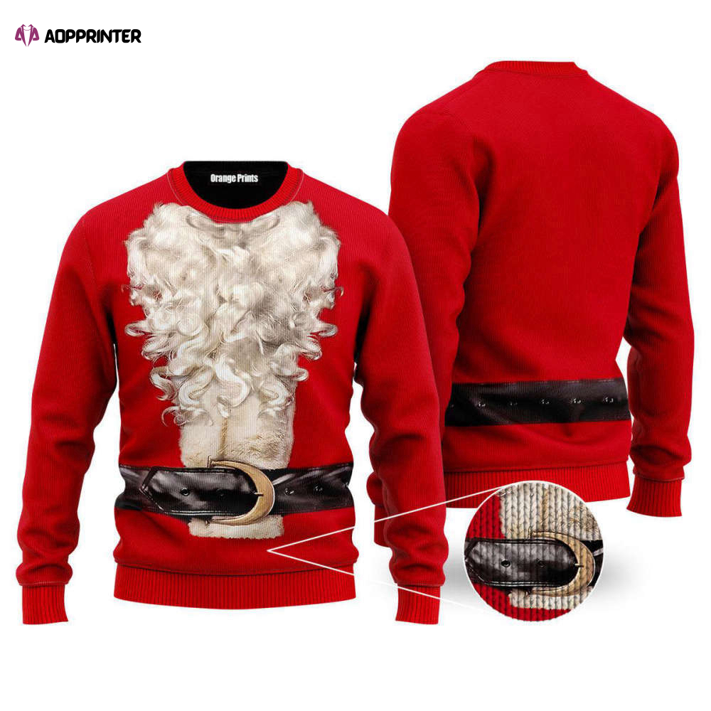 Get Festive with Santa Claus Ugly Christmas Sweater – Perfect for Men & Women! UH1049