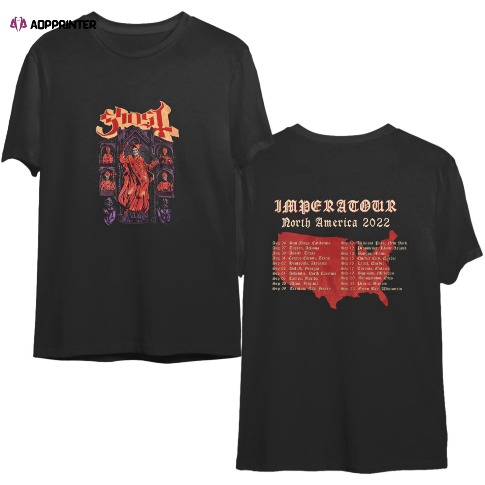 Ghost North American Tour 2022 Two Sides Shirt, Ghost Tour 2022 Shirt