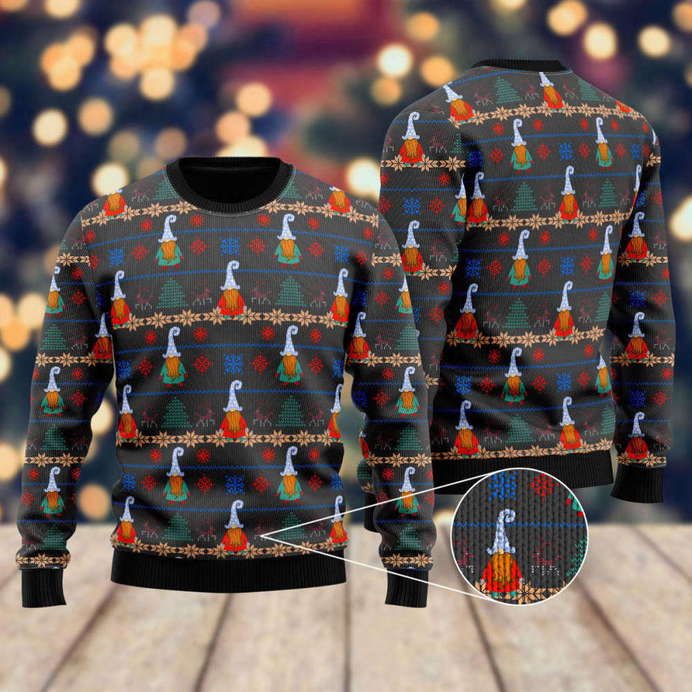 Gnomes Love Christmas Ugly Sweater: Festive Attire for Men & Women