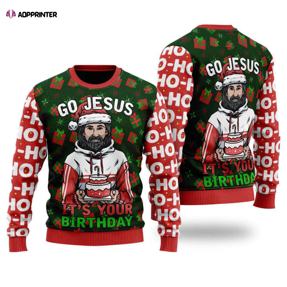 Go Jesus Ugly Christmas Sweater for Men & Women UH1310 – Celebrate Jesus s Birthday with Style