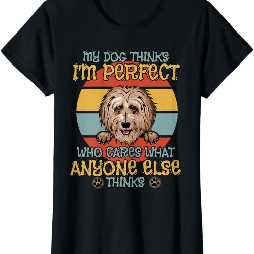 Goldendoodle – My Dog Thinks I’m Perfect – Vintage Retro T-Shirt