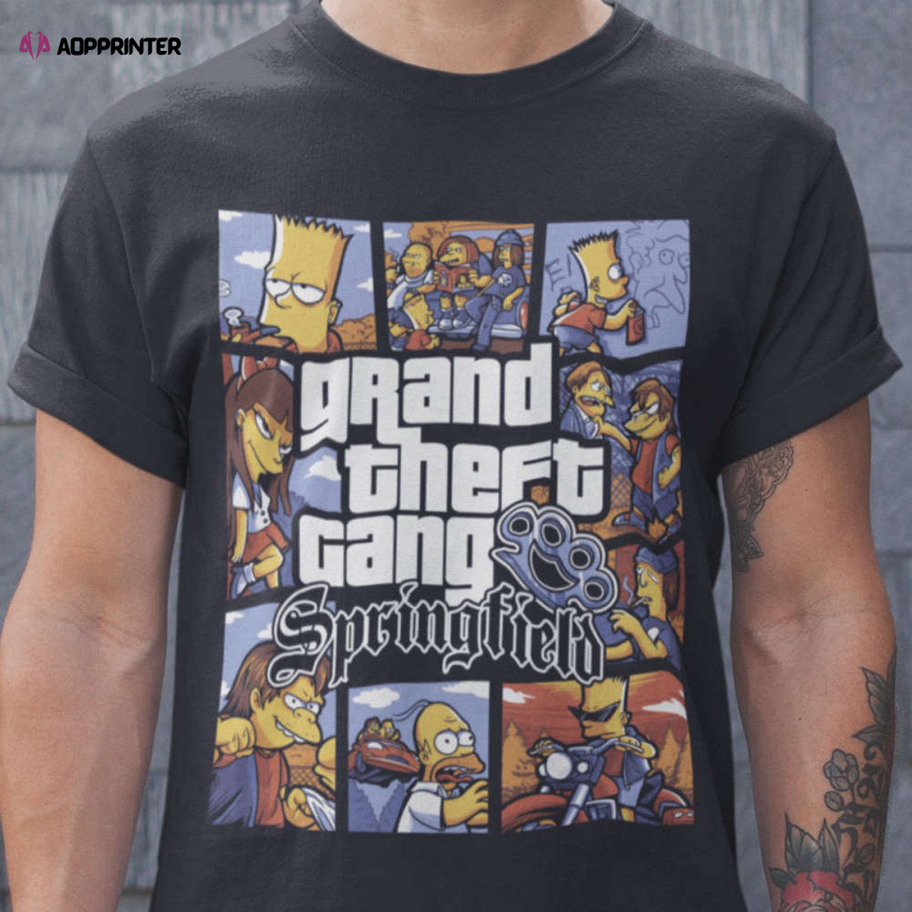 Grand Theft Gang The Simpsons T-Shirt