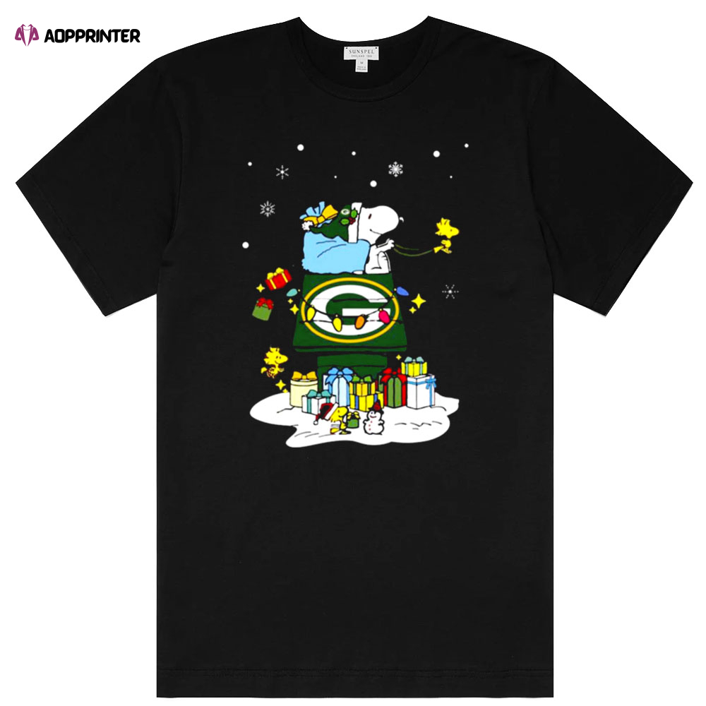 Green Bay Packers Christmas Shirt Santa Snoopy Christmas Shirt Gift Shirt