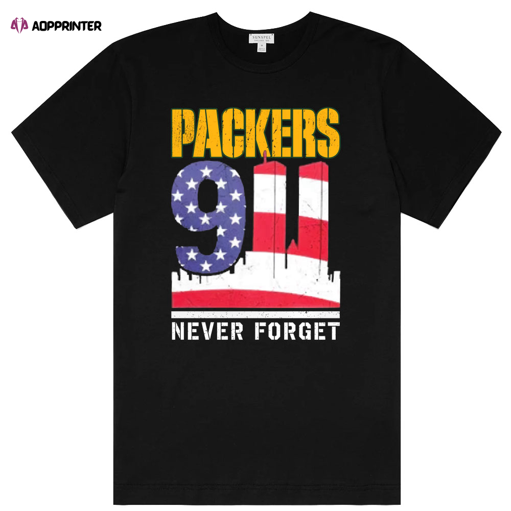 Green Bay Packers Shirt Never Forget Patriot Day Vintage Shirt Memories Shirt