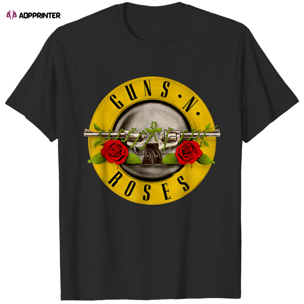 Maglietta Ufficiale Guns N' Roses - Logo Proiettile Bianco - Donna - Taglia Large