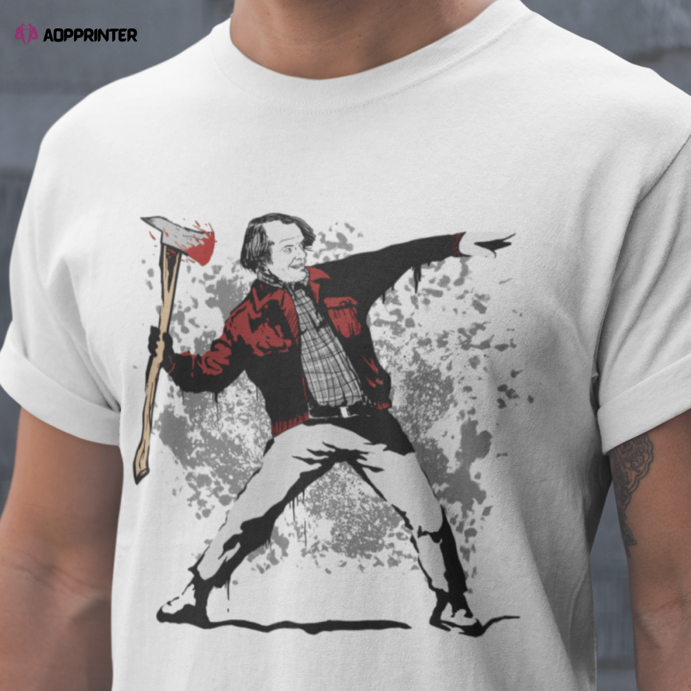 Here’s Johnny Banksy’s Flower Chucker Johnny The Shining T-Shirt