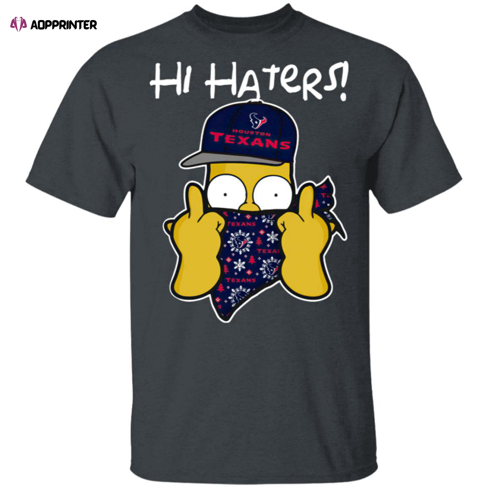 Hi Hater The Simpsons Christmas Gangster Houston Texans Shirt