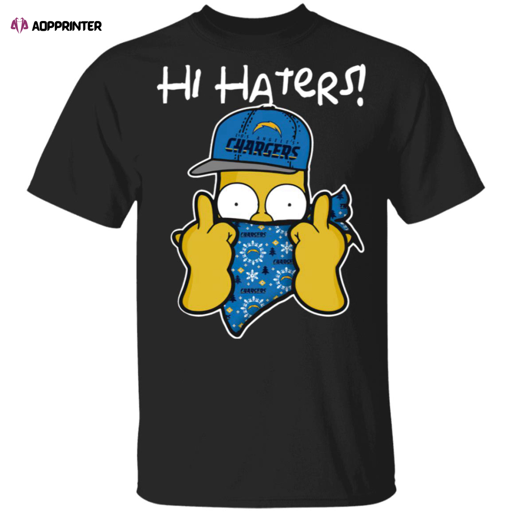 Hi Hater The Simpsons Christmas Gangster Los Angeles Chargers Shirt