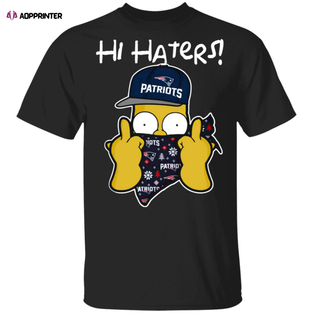 Hi Hater The Simpsons Christmas Gangster New England Patriots Shirt
