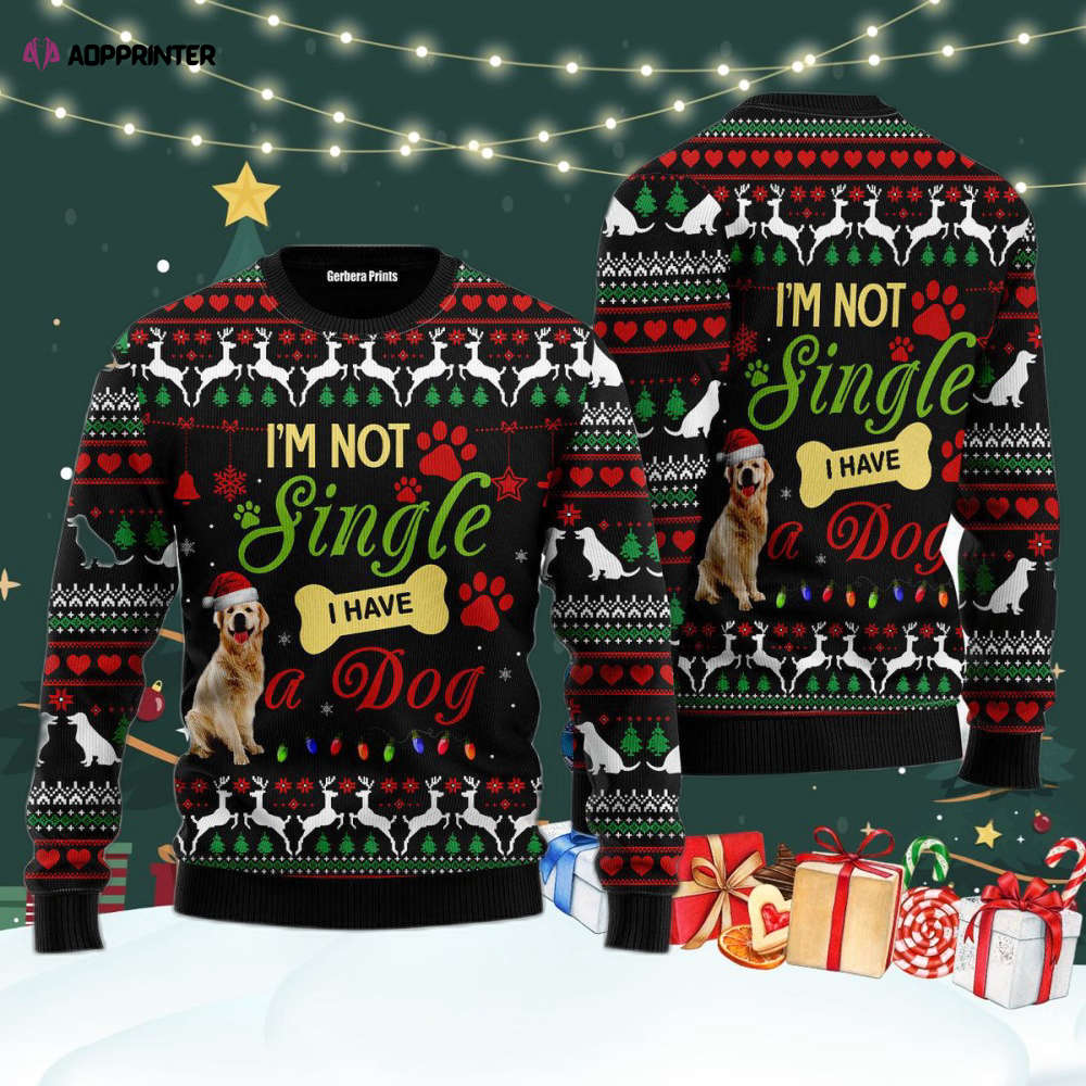 I’m Not Single I Have A Golden Retriever Ugly Christmas Sweater For Men & Women Adult US4470