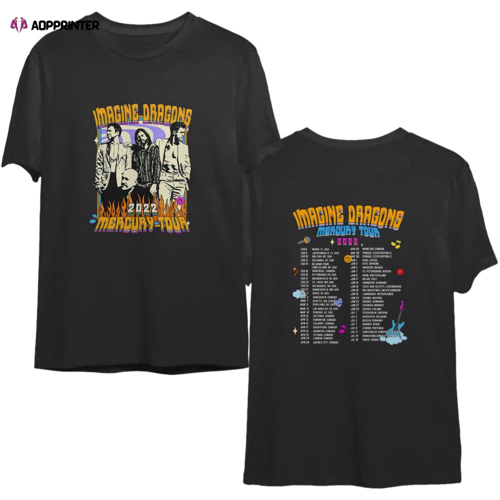 Imagine Dragons Mercury Tour 2022 Vintage Tour Shirt - Aopprinter