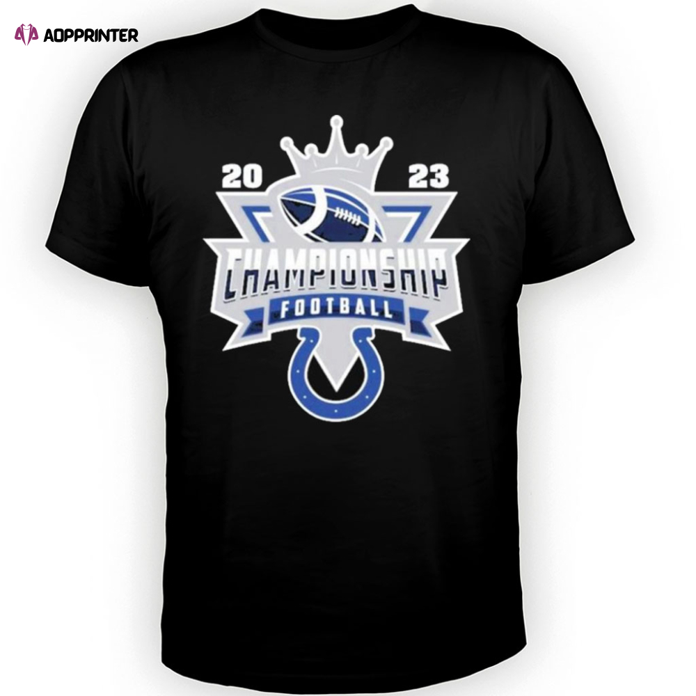 Indianapolis Colts Shirt NFL 2023 Championship Crown Logo Shirt Gift Shirt