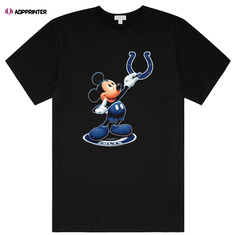 Indianapolis Colts T Shirt Logo Mickey Mouse 2023 Shirt Gift For Fan