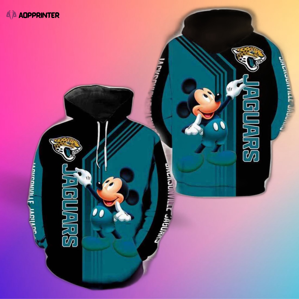Jacksonville Jaguars Mickey Mouse 3D Hoodie – New Full All Over Print for Men and Women