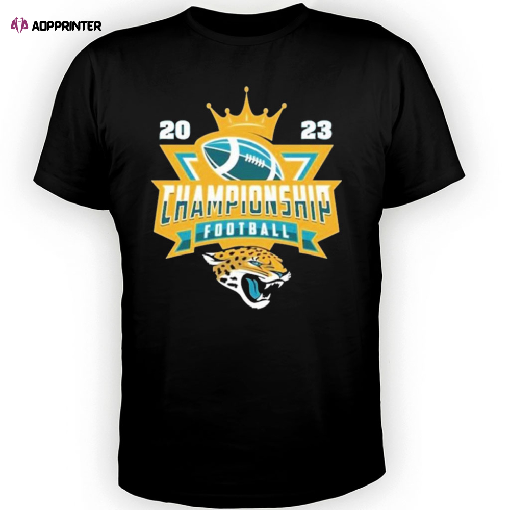 Jacksonville Jaguars Shirt NFL 2023 Championship Crown Logo Shirt Gift Shirt