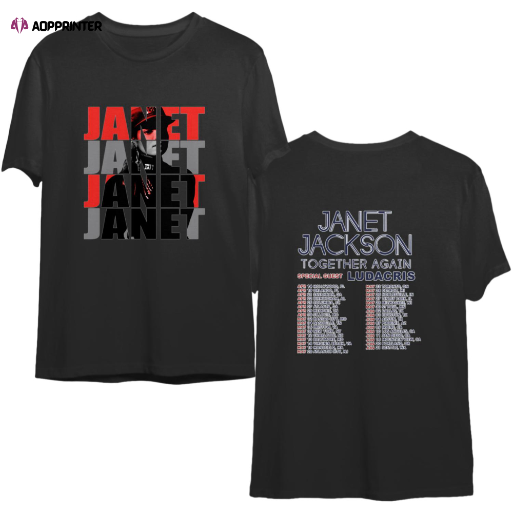 Janet Jackson 2023 Tour Shirt, Together Again Janet Shirt, Janet Jackson Fan Gifts T-Shirt, 2023 Tour Merch
