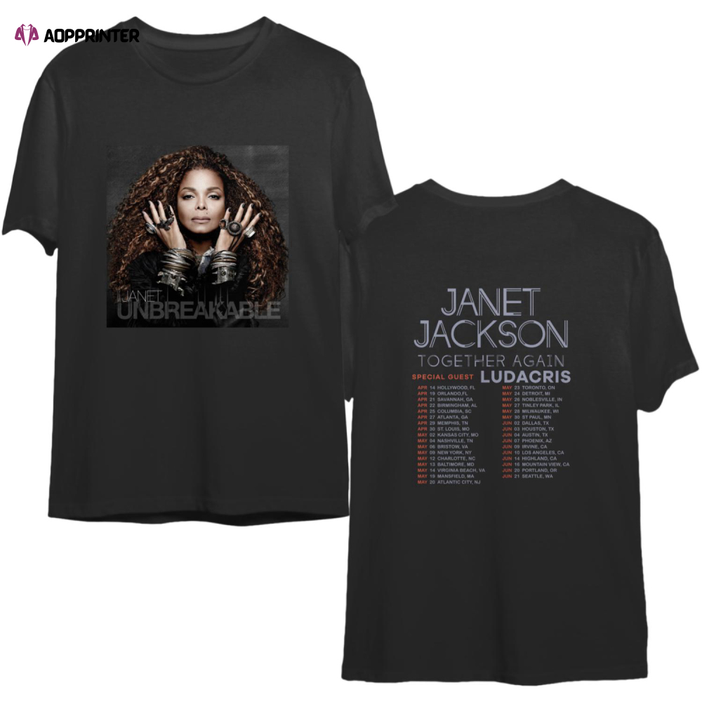 90s Janet Jackson Rhythm Nation World Tour T-Shirt