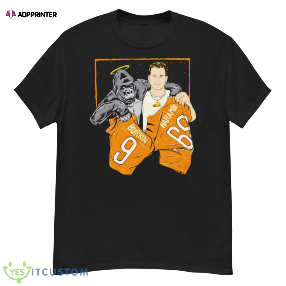 Joe Burrow Close With Harambe The Cincinnati Bengals Fans Gift Shirt