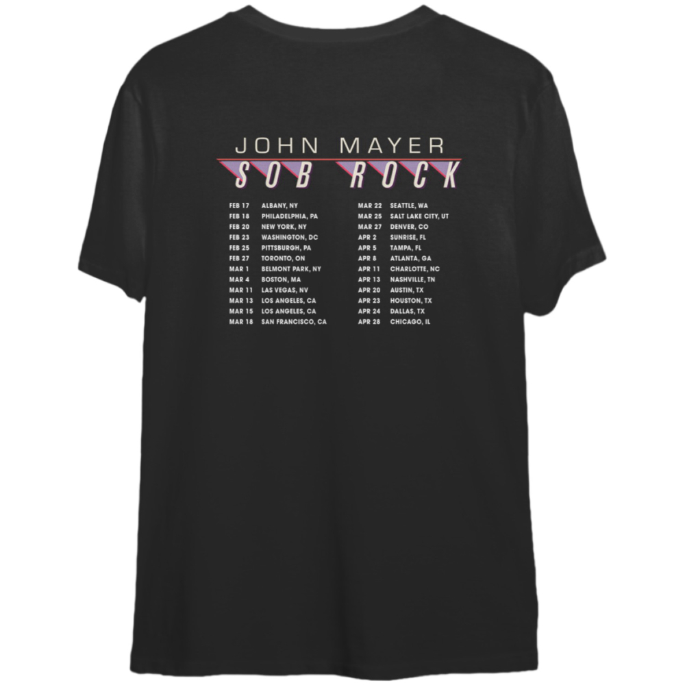 John Mayer Sob Rock America 2022 Tour T-Shirt, John Mayer T-Shirt