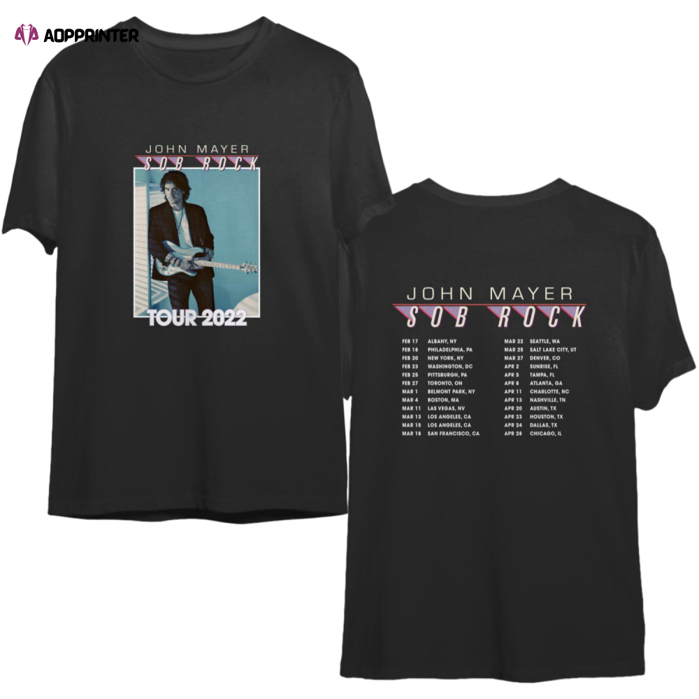 John Mayer Sob Rock America 2022 Tour T-Shirt, John Mayer T-Shirt