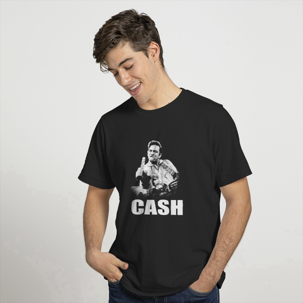 Johnny Cash Singing Classic T-Shirt, Middle Finger T-Shirt