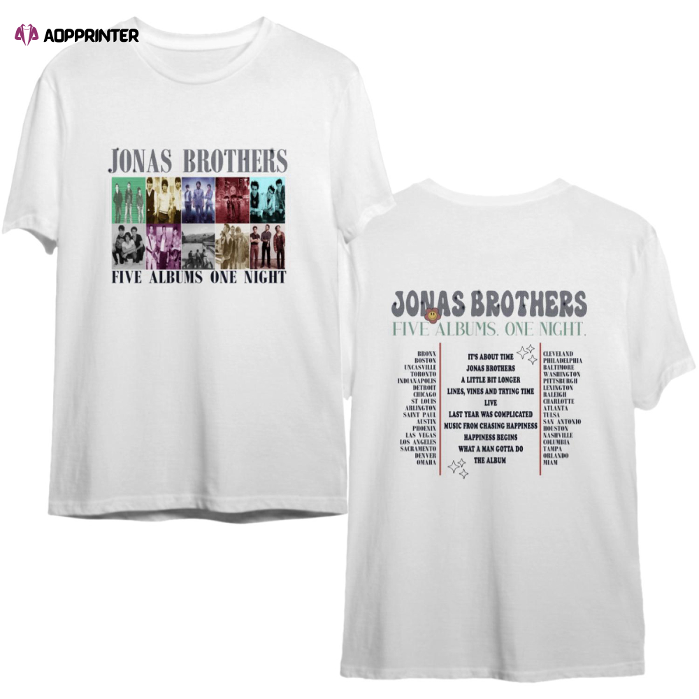 Jonas Brothers Five Albums One Night The Tour 2023 Shirt, Jonas Brothers 2023 Tour Shirt, Jonas Brothers Fan