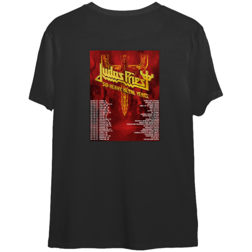 Judas Priest 50 Heavy Metal Years Tour T-Shirt,
