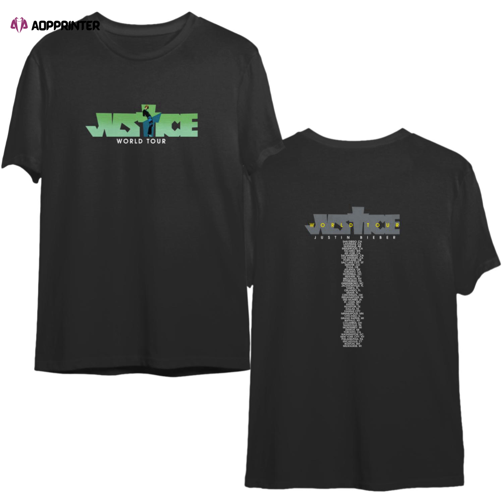 Justice World Tour Tour Justin Bieber 2022 T-Shirt